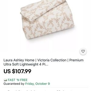 Laura Ashley flannel sheet set